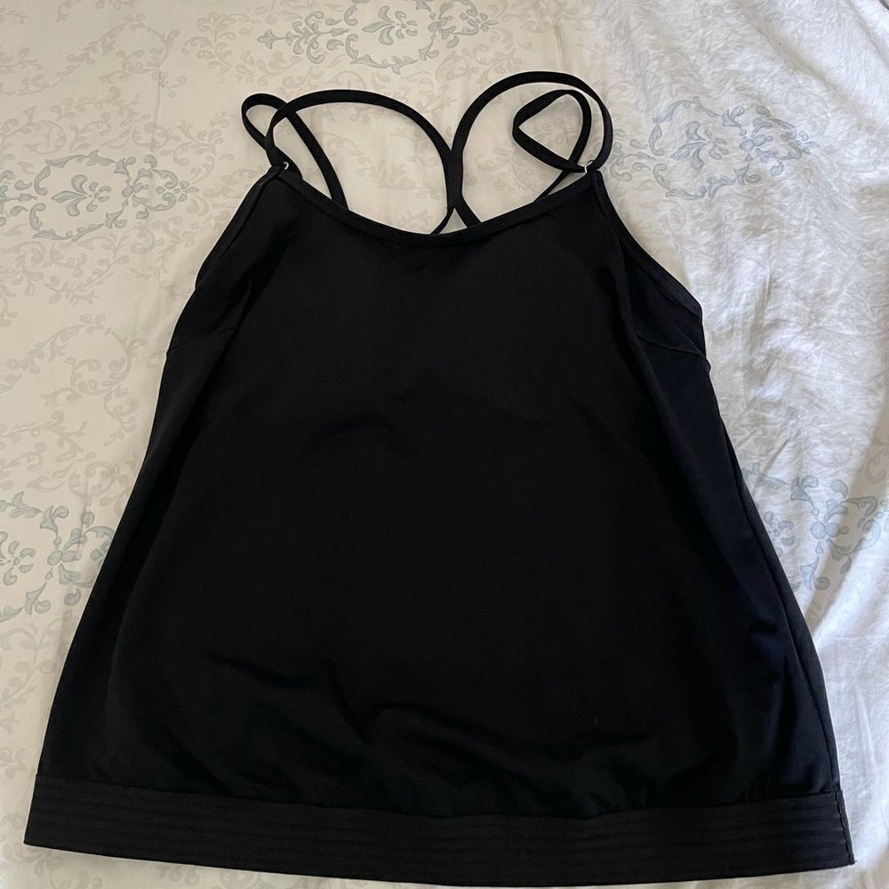 Athleta swim tankini top black size 32D/DD